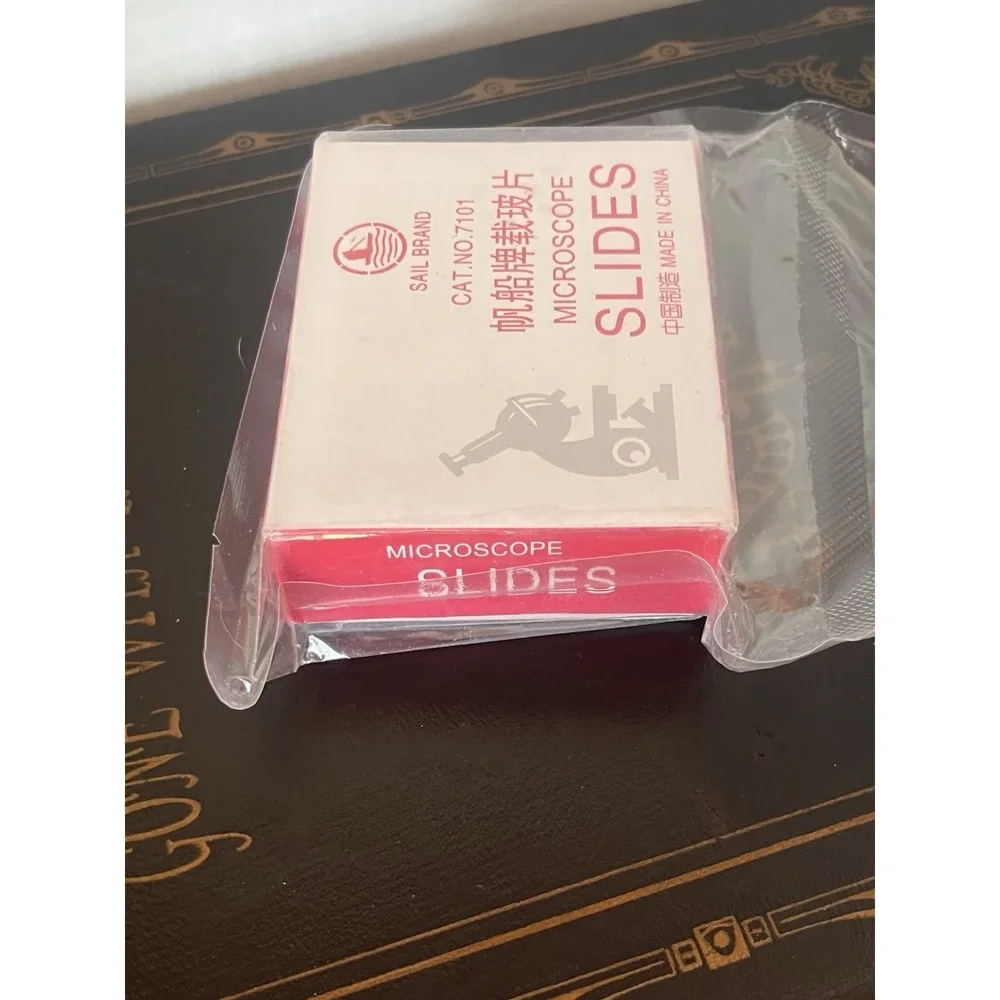 Sail Brand Microscope Slides 50pcs Clear Glass Ground Edges CAT.NO.7101 1x3 Inch
